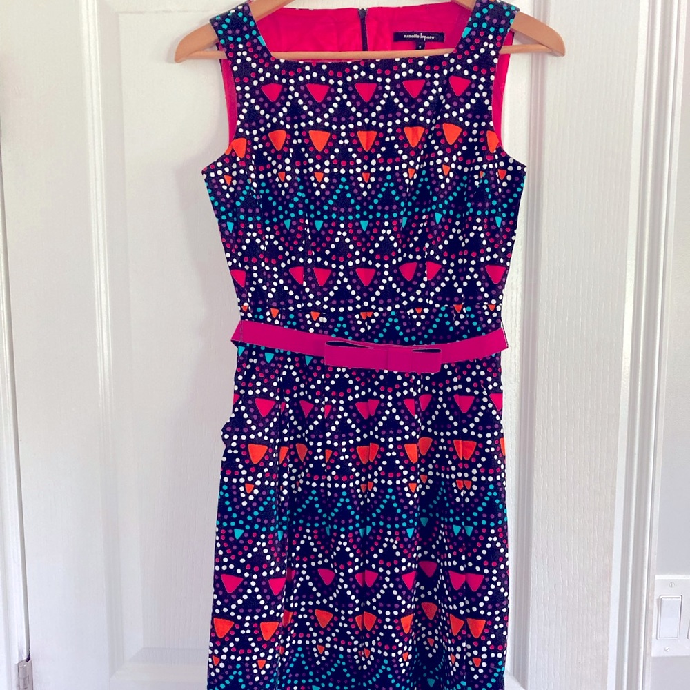Nanette Lepore Fit and Flare Dress, Sz 2, Pink